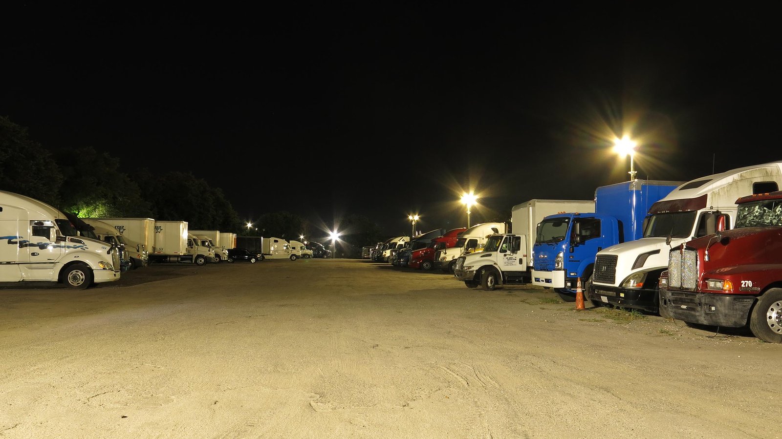 Parking lot at night